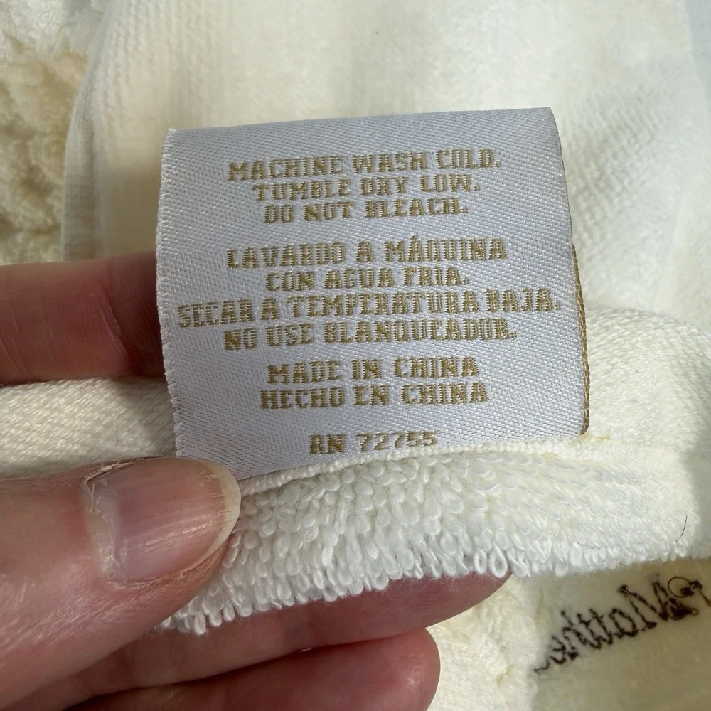 Kassa Fina Crochet Religious Cotton‎ Hand Towel Matthew 19:26 Christian Bible